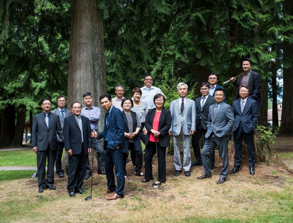 Korean Canadian Professional Accountants Society of BC pose for a photo at Blue Mountain Park in Coquitlam, BC, on July 21, 2017. Photo by Jimmy Jeong